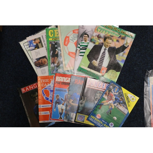 425 - Rangers and Celtic programmes, magazines from the 60's to the 80's, European ties, etc.