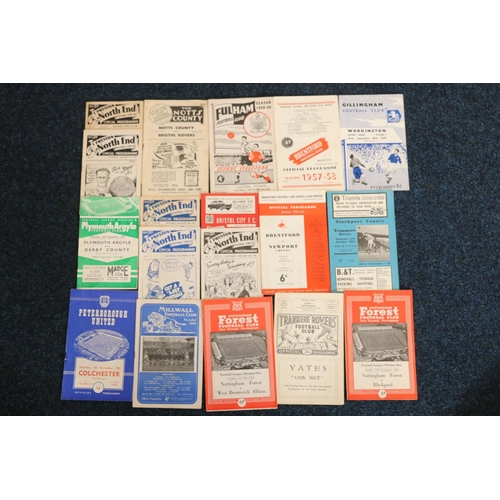 428 - Football programmes mainly from England from 1950's to 1970's to include Official Year Books, West B... 