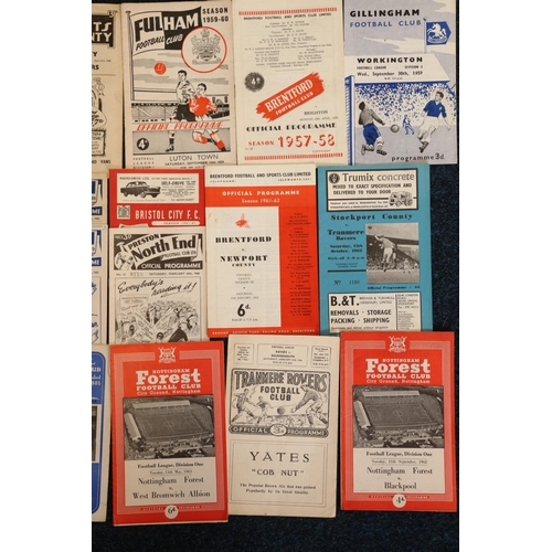 428 - Football programmes mainly from England from 1950's to 1970's to include Official Year Books, West B... 