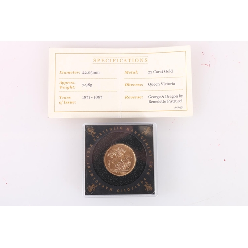 729 - The Royal Mint UNITED KINGDOM Queen Victoria (1837-1901) gold sovereign 1876 young head, in slab wit... 