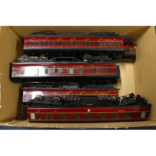 112 - Twelve Exley for Bassett Lowke O gauge LMS coaches including restaurant car 63, 1st class coach 7099... 