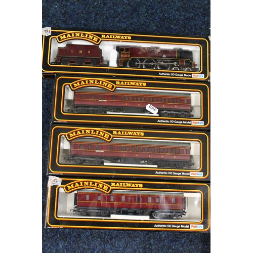 118 - Mainline OO gauge model railway including 37061 4-6-0 Leander tender locomotive 5690 LMS maroon, 370... 