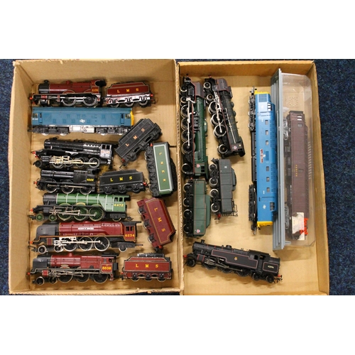 120 - Horny OO gauge model railway locomotives including 4-6-0 Giggleswick 5538 LMS maroon, 4-6-2 Duchess ... 