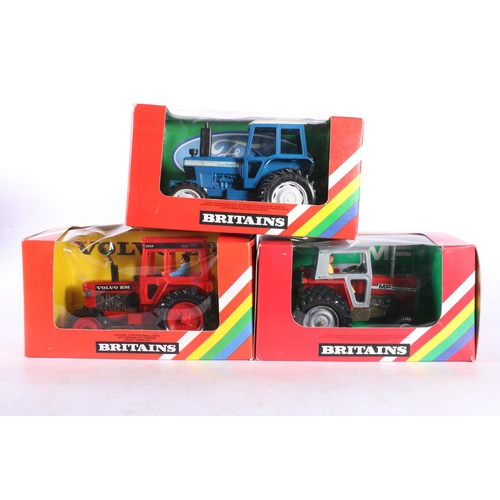 135 - Britains Ltd tractor models including 9521 Volvo, 9523 Ford TW20 and 9529 Massey Ferguson, each boxe... 