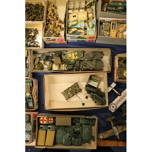 169 - Large collection of painted model gaming figures, most from Matchbox and Airfix kits including army ... 