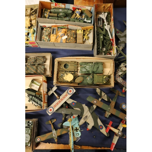 169 - Large collection of painted model gaming figures, most from Matchbox and Airfix kits including army ... 