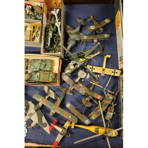 169 - Large collection of painted model gaming figures, most from Matchbox and Airfix kits including army ... 