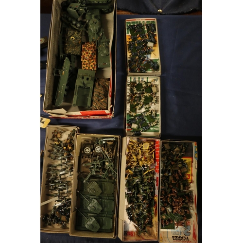 169 - Large collection of painted model gaming figures, most from Matchbox and Airfix kits including army ... 