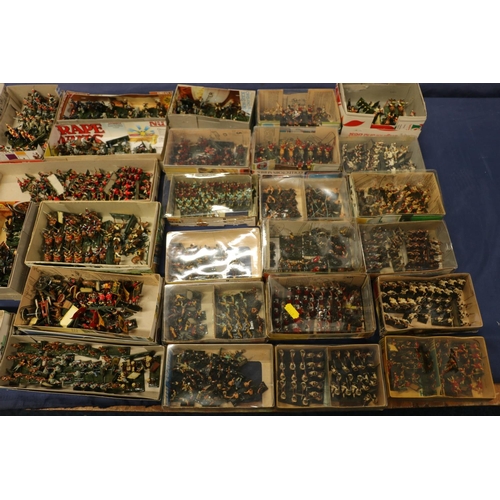 170 - Large collection of painted model gaming figures, most from Matchbox and Airfix model kits including... 