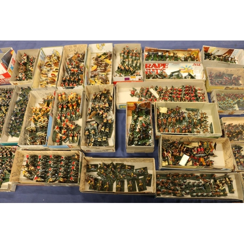 170 - Large collection of painted model gaming figures, most from Matchbox and Airfix model kits including... 