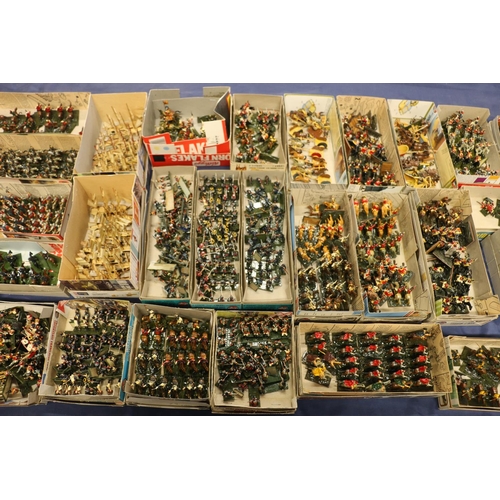 170 - Large collection of painted model gaming figures, most from Matchbox and Airfix model kits including... 