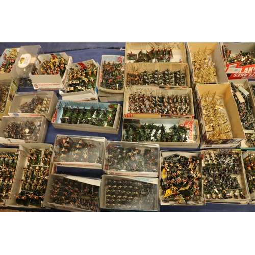 170 - Large collection of painted model gaming figures, most from Matchbox and Airfix model kits including... 