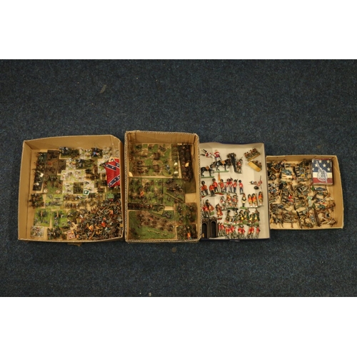 176 - Frontline Figures, Del Prado, Britains and other painted metal figures including American Civil War,... 