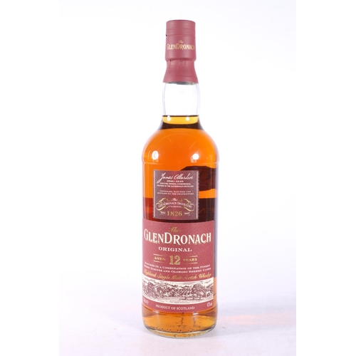 379 - BRUICHLADDICH 10 year old Islay single malt Scotch whisky 70cl 46% abv. with metal tube and GLENDRON... 