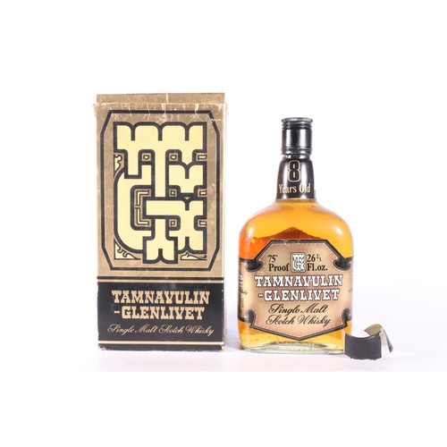 383 - TAMNAVULIN-GLENLIVET 8 year old single malt Scotch whisky, old style bottling, 75° proof, 26 2/3... 