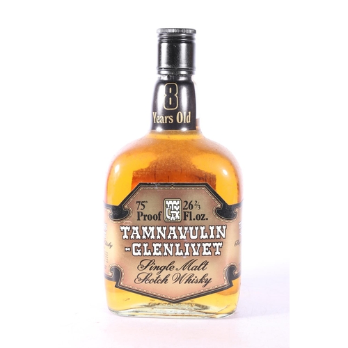 383 - TAMNAVULIN-GLENLIVET 8 year old single malt Scotch whisky, old style bottling, 75° proof, 26 2/3... 