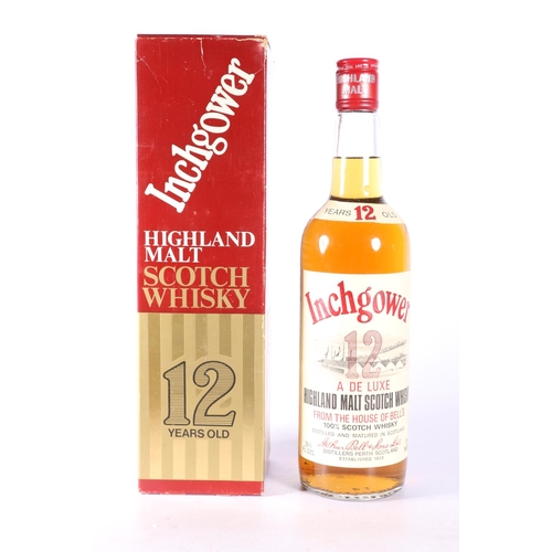 384 - INCHGOWER 12 year old deluxe Highland single malt Scotch whisky, 26 2/3 fluid ounces, 70° proof,... 