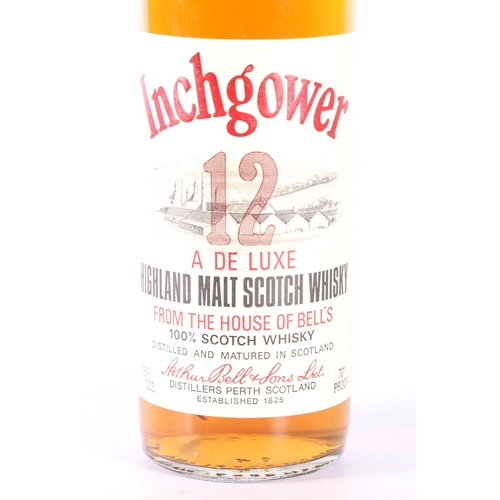 384 - INCHGOWER 12 year old deluxe Highland single malt Scotch whisky, 26 2/3 fluid ounces, 70° proof,... 