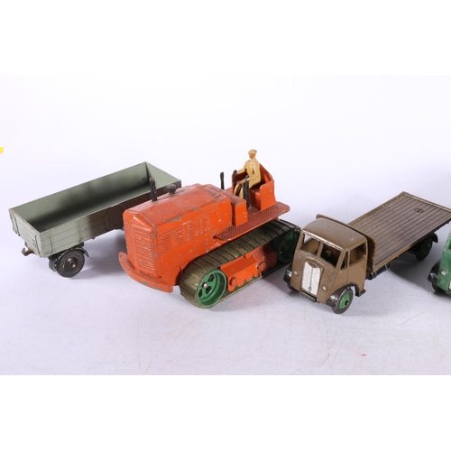 183 - Dinky Toys to include No49 Petrol Pumps and Oil Bin, Foden tanker, Foden truck, Guy truck, Blaw Knox... 