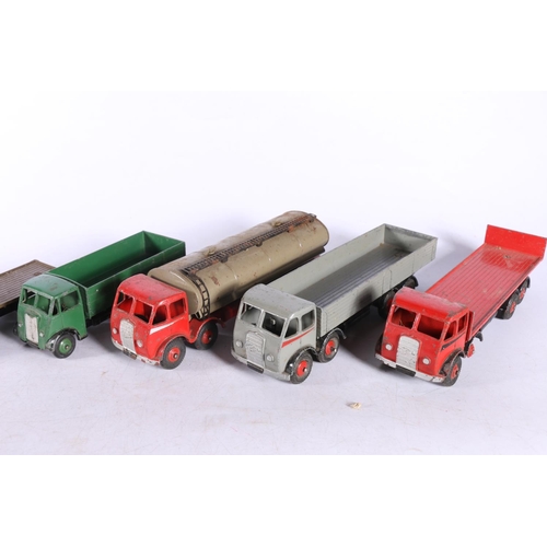 183 - Dinky Toys to include No49 Petrol Pumps and Oil Bin, Foden tanker, Foden truck, Guy truck, Blaw Knox... 