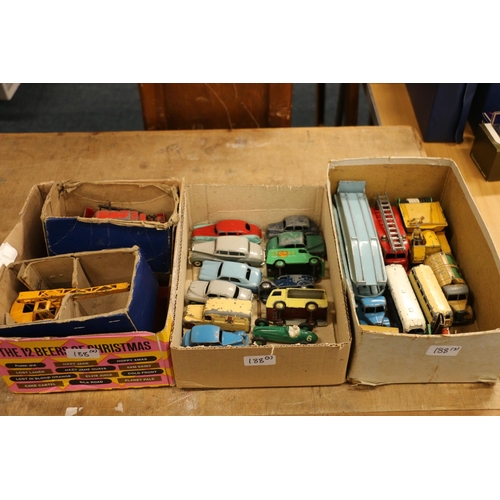 188 - Dinky Toys model vehicles to include Trojan Cydrax van, 30V NCB Electric van, Coventry Climax Fork L... 