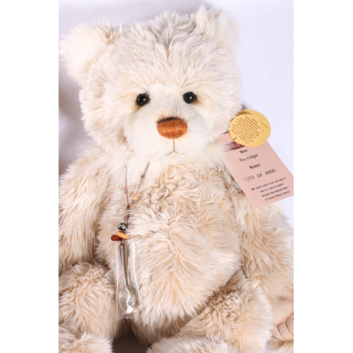 287 - Two limited edition plush bears from Charlie Bears to include #0348/1000 Porridge , and #1299/4000 L... 