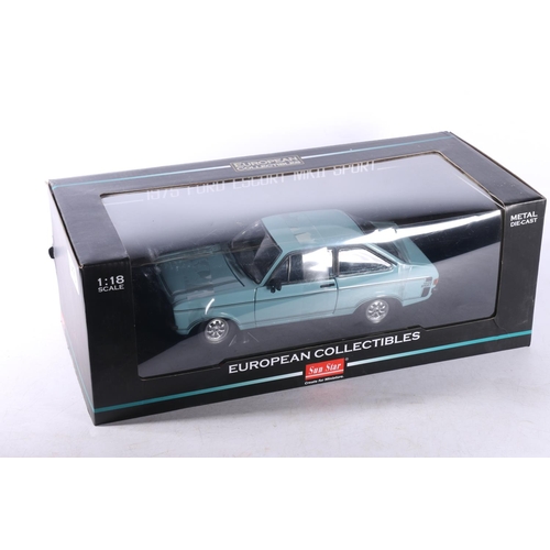 218 - Sun Star of Macau 1:18 scale diecast model car 4617R 1975 Ford Escort mkII Sport Riveria Blue, boxed... 