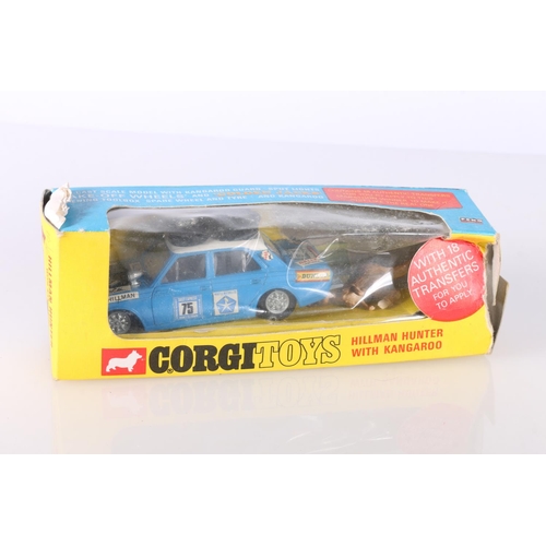 231 - Corgi Toys 256 Volkswagen 1200 in East African Safari Trim on pictorial diorama stand boxed, and Cor... 