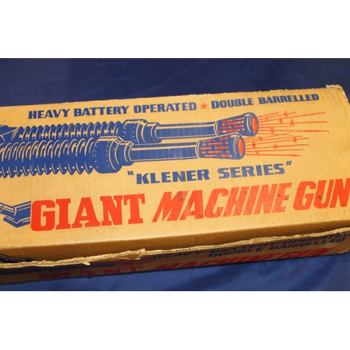 235 - TN Toys of Japan Klener Series Giant Machine Gun, battery operated, boxed.