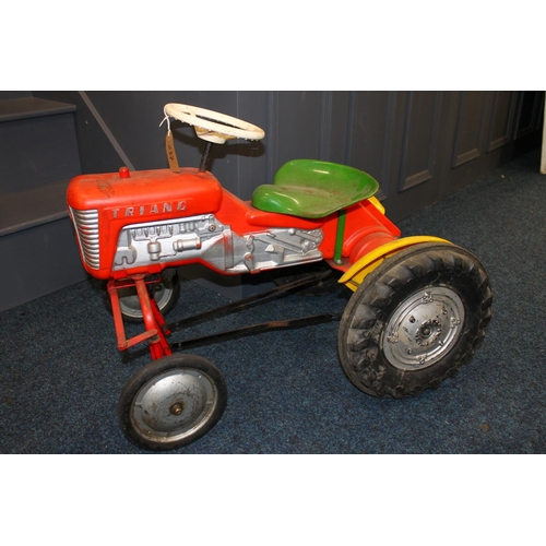 237 - Child's ride on peddle tractor by Triang, 71cm long.