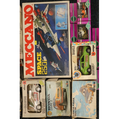 245 - Burago diecast scale model vehicles to include 3006 Jaguar SS100 (1937), 3005 Bugatti Type 59 (1934)... 