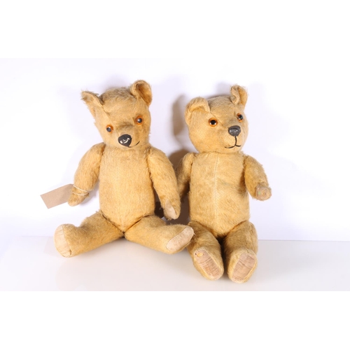 265 - Vintage Pedigree mohair teddy bear with articulated limbs and swivel head, 40cm long and another. (2... 