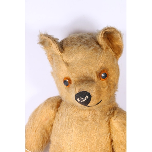 265 - Vintage Pedigree mohair teddy bear with articulated limbs and swivel head, 40cm long and another. (2... 