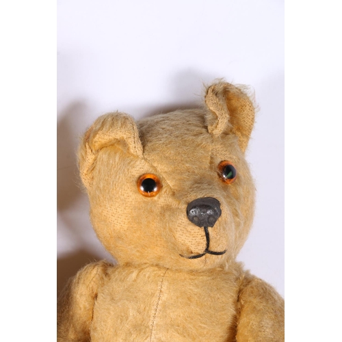 265 - Vintage Pedigree mohair teddy bear with articulated limbs and swivel head, 40cm long and another. (2... 