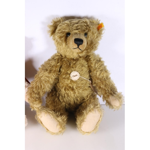 266 - Steiff 004810 Classic Teddy Bear dark blonde mohair, 40cm tall and 113895 Year Bear 2022. (2)