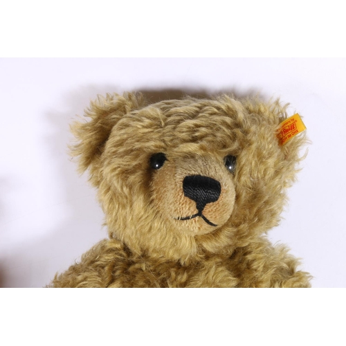 266 - Steiff 004810 Classic Teddy Bear dark blonde mohair, 40cm tall and 113895 Year Bear 2022. (2)