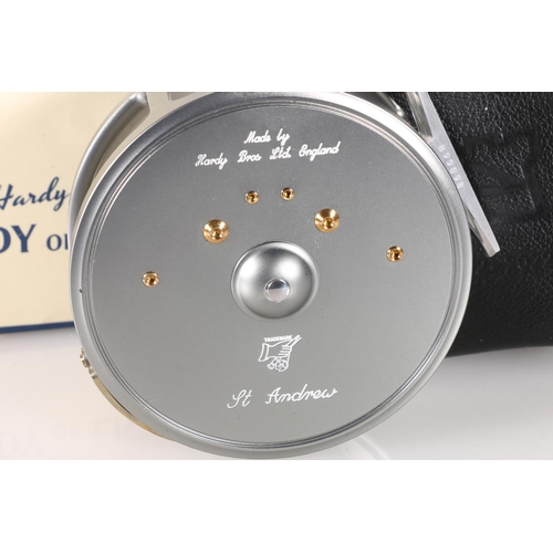 405 - Hardy Bros St Andrew salmon fishing reel 'B99098', 4inch diameter, boxed.