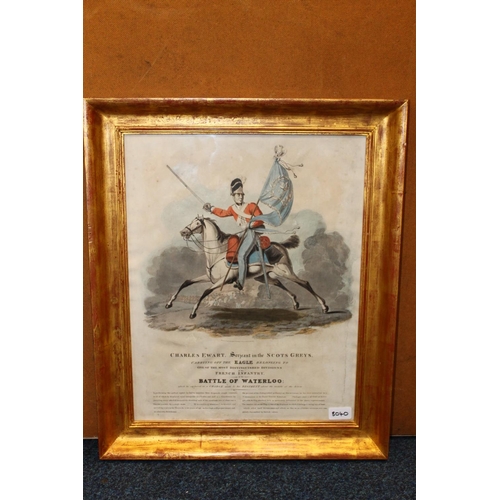 844 - W & D LIZARS (engravers) Charles Ewart Serjeant in the Scots Greys Carrying off the Eagle Belong... 