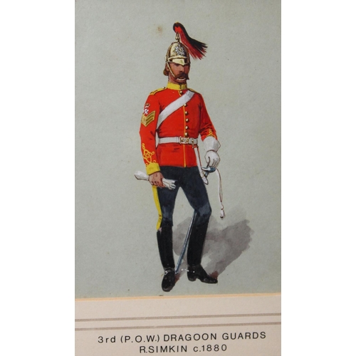 846 - RICHARD SIMKIN (1850-1926) 3rd Prince of Wales’s Dragoon Guards c.1880, watercolour, unsigned,... 