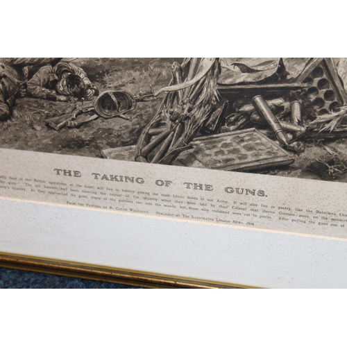 850 - After RICHARD CATON WOODVILLE (1856-1927) The Taking of the Guns 1914, print published by Illustrate... 