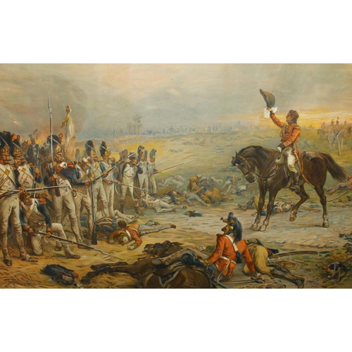 853 - After ROBERT ALEXANDER HILLINGFORD (1828-1904) The Last Stand of the Imperial Guards at Waterloo, pr... 