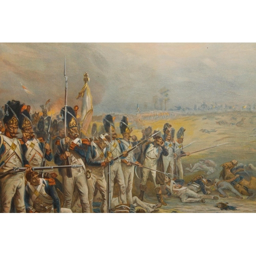 853 - After ROBERT ALEXANDER HILLINGFORD (1828-1904) The Last Stand of the Imperial Guards at Waterloo, pr... 