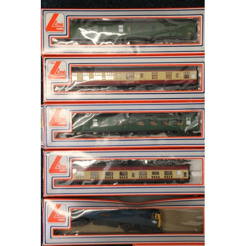 206 - Lima Models OO gauge model railway including City of London diesel locomotive 87005 BR blue, coaches... 