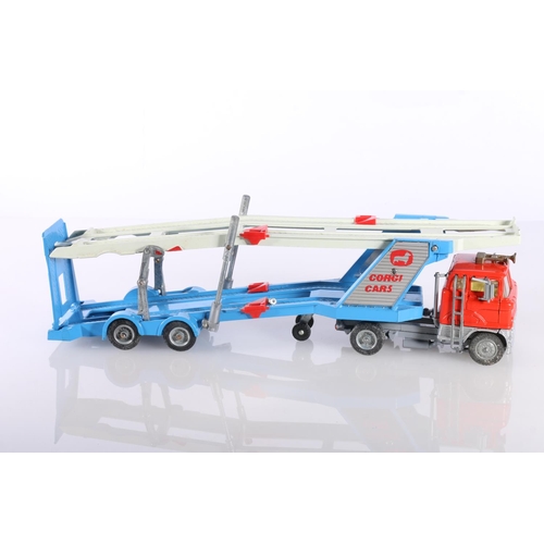 Corgi Major Toys 1143 Aerial Rescue Truck 1138 Car Transporter with Ford Tilt Cab H Series Tractor