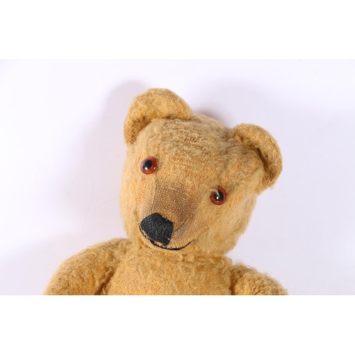 264 - Merrythought Hygienic Toys mohair teddy bear with articulated limbs and swivel head, 40cm tall.