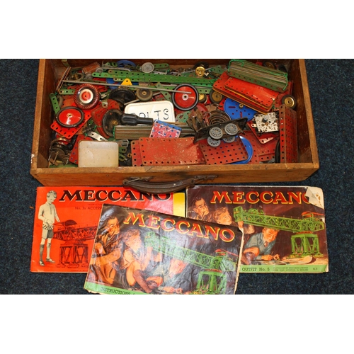 248 - Large collection of Meccano construction pieces with instructions for Outfits 3, 3A and 5.