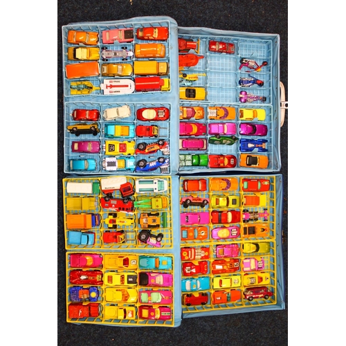 255 - Two Matchbox Series Collector's Carry Cases complete with ninety Matchbox Superfast and other vehicl... 