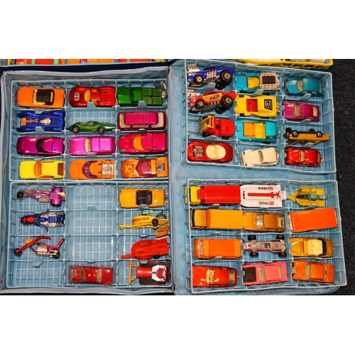 255 - Two Matchbox Series Collector's Carry Cases complete with ninety Matchbox Superfast and other vehicl... 