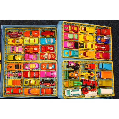 255 - Two Matchbox Series Collector's Carry Cases complete with ninety Matchbox Superfast and other vehicl... 