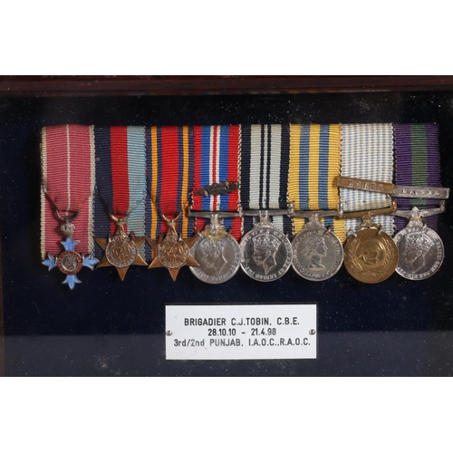 783 - Miniature medals of Brigadier Cornelius Joseph Tobin CBE of the 3rd/2nd Punjab Regiment Indian Army ... 